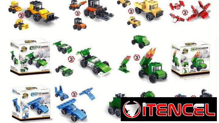 🚀 Set de 10 Juegos de Montaje Temáticos – Vehículos Transformables