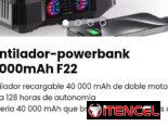 Ventilador-powerbank 40000mAh F22. Nuevo