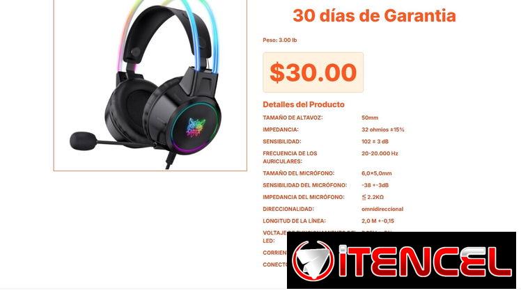 Cascos RGB Onikuma X15 Pro para el gamer con envío rápido hoy mismo VPT#-0082
