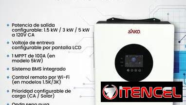 Inversor de 5 kw, 10Kw, 12kw marca Saco