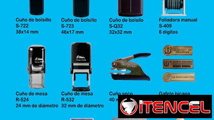 Cuños, gafetes, bolígrafos y más. Todo personalizado