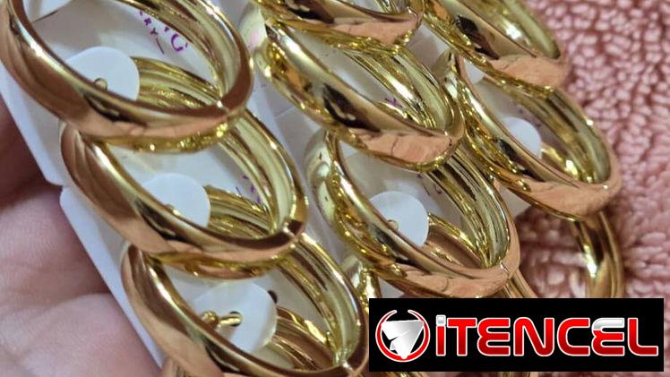 Argollas de oro laminado de 18k