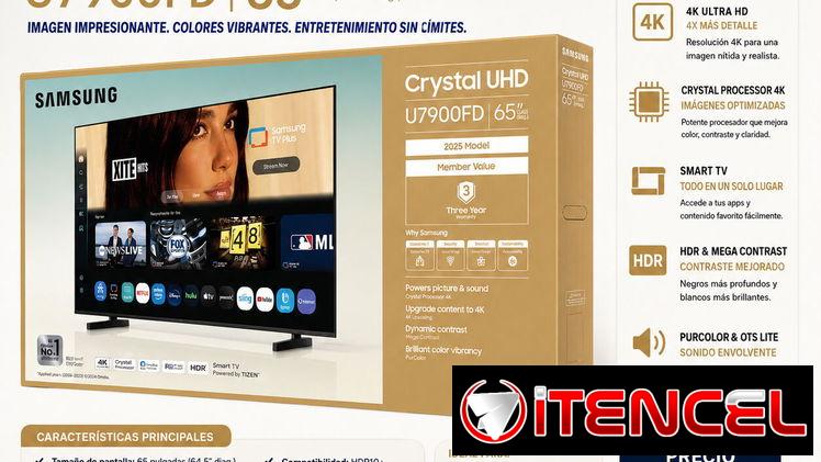Samsung 65” Crystal UHD U7900FD  (Modelo 2025)