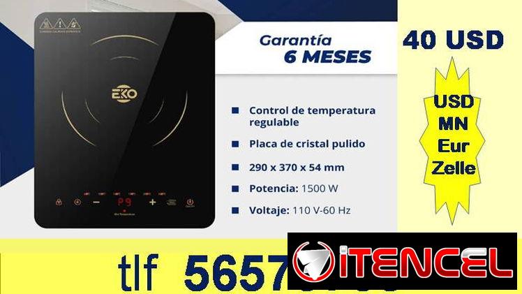 COCINA INFRARROJA de una Hornilla / TLF 56579735/(USD-MN-Eur-Zelle)/Garantía 6m/Transporte (Costo Adicional)