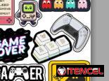 Hoja de pegatinas stickers calcomanías anime videojuegos y gamer