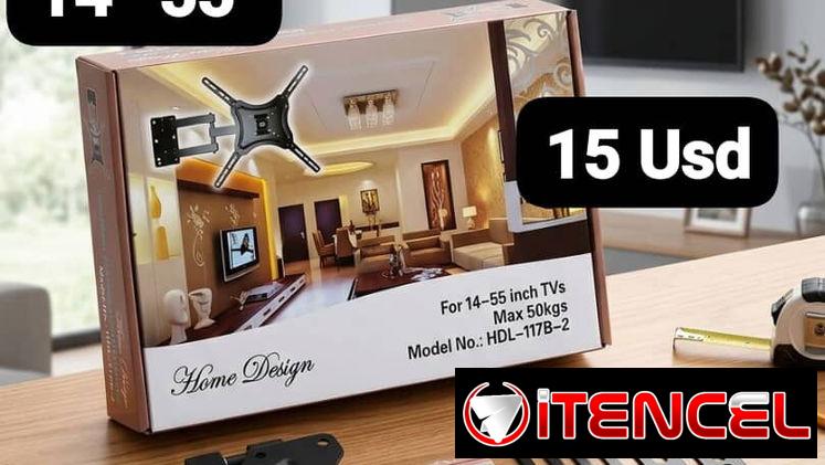 Soporte de Pared Artículado para TV 14″-55″, Garantía de 7 días, Entrega por un mínimo costo adicional para toda La Haba