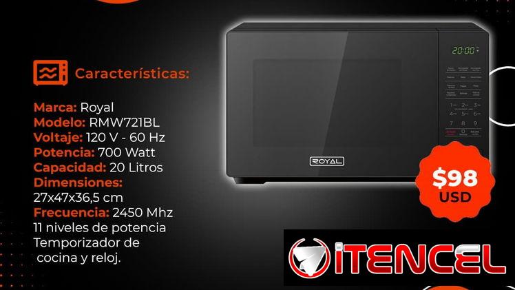 💲98💲HORNO MICROONDAS ROYAL 20 LITROS. MENSAJERÍA CON FACTURA Y GARANTÍA DE 1 MES. TLF 54833699