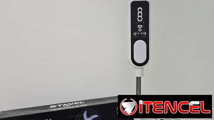 🔥❄️ ¡Mantén tu casa fresca con el Ventilador Solar y Recargable STAVEL! ❄️🔥  ✅ Diseño moderno y elegante✅ Batería de l
