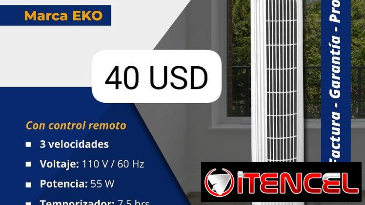 Ventilador de torre marca Eko con control remoto