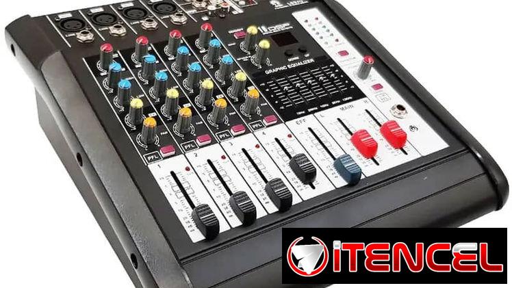 Mixer, Consola de Audio Auto amplificada. Mezcladora amplificada 4 canales