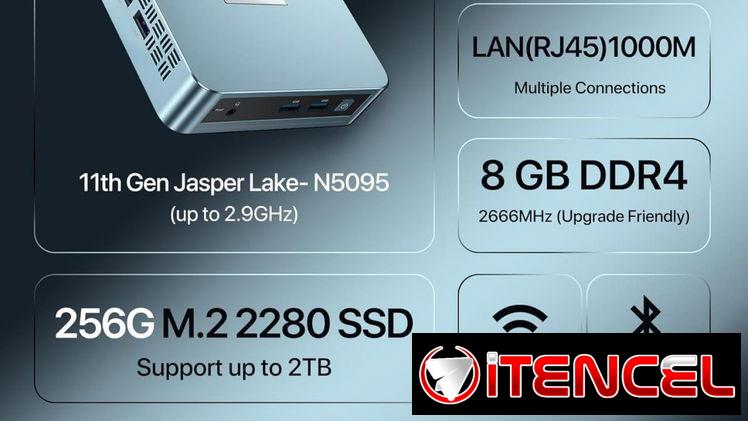 🖥️ Mini PC PELADN W-4 – Intel N5095 / 8GB RAM / 256GB SSD 🖥️