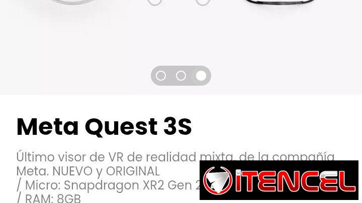 Meta Quest 3S. Visor de VR de realidad mixta, de la compañía Meta. NUEVO y ORIGINAL