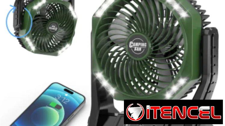 Ventilador portátil con batería recargable de 20000 mAh