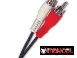 CABLE DE 2 PLUGS RCA A PLUG 3,5MM ESTEREO