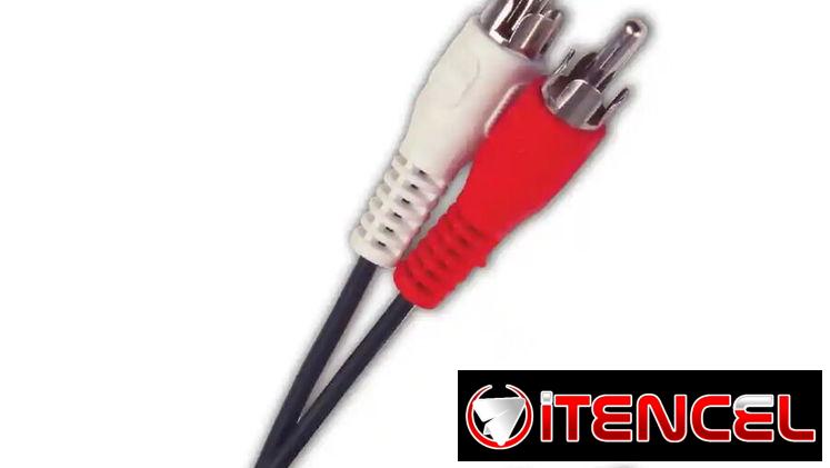 CABLE DE 2 PLUGS RCA A PLUG 3,5MM ESTEREO