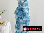 Vestido azul de vuelos