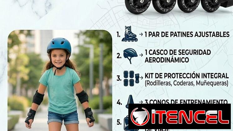 🛼 SET 🛼 COMPLETO DE PATINAJE. SERVICIO DE MENSAJERÍA CON FACTURA Y GARANTÍA. TL 54833699