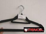 Set de percheros de 5 piezas metal y gamuza flocada negra