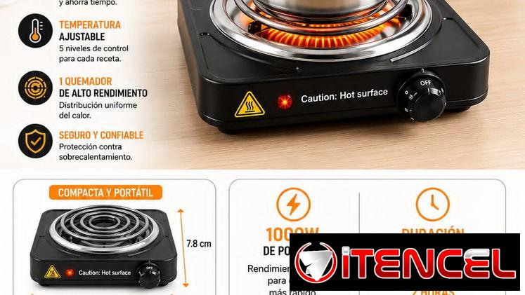 Cocina eléctrica 1000W con envío incluido