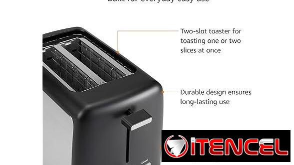 🍞🔥 Tostadora Amazon Basics 2 Rebanadas 800W | 7 Niveles | Bagel/Defrost/Cancel | ENVÍO DISPONIBLE * + GARANTÍA**