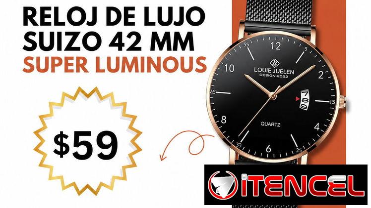 Reloj de Lujo Suizo 42 mm – Super Luminous | videojuegoshabana.com