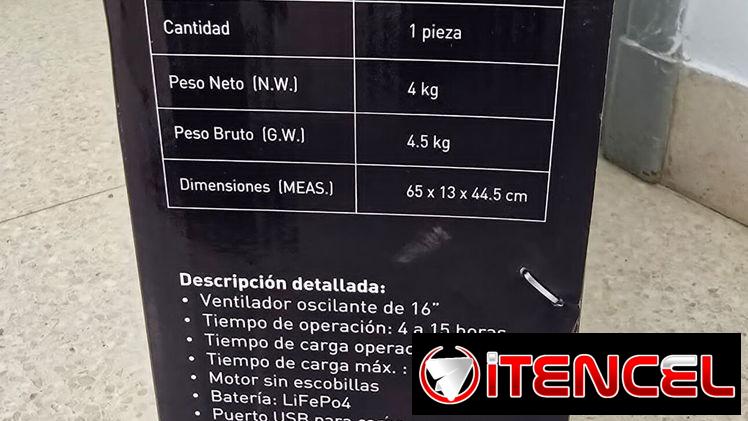🔋71 USD🔋 VENTILADOR RECARGABLE STAVEL. MENSAJERÍA CON FACTURA Y GARANTÍA. TLF 54833699