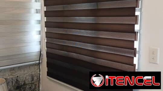Cortinas enrollables tipo cebra 130×180 [ancho×largo] cm