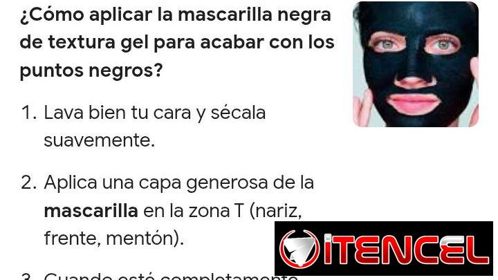 Mascarilla facial para puntos negros