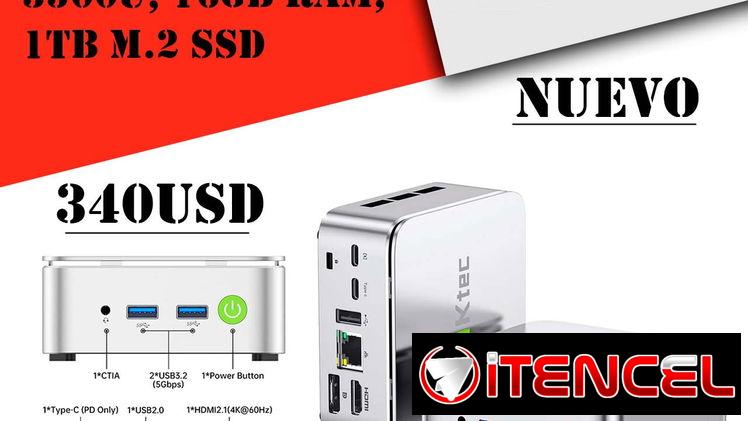 GMKtec G10 AMD Ryzen 5 3500U, 16GB RAM, 1TB M.2 SSD “Nuevo Sellado”