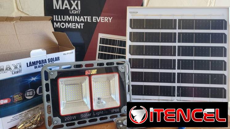 🔆 Reflector Solar LED 200W Maxi Light 🔆 Lámpara para esterior. Excelente Calidad.