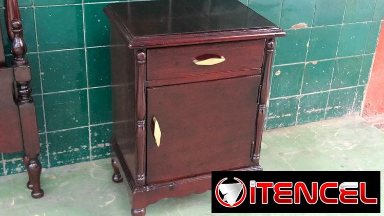 ⚜️ Cama personal con mesita restaurado • Entrega incluida 🚛