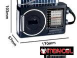 Radios recargables nuevos con panel solar