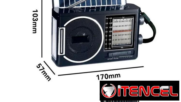 Radios recargables nuevos con panel solar
