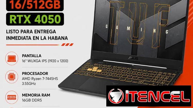 Laptop ASUS TUF A16 Gaming Ryzen 7 16GB 512GB SSD RTX 4050 | 16” WUXGA en La Habana