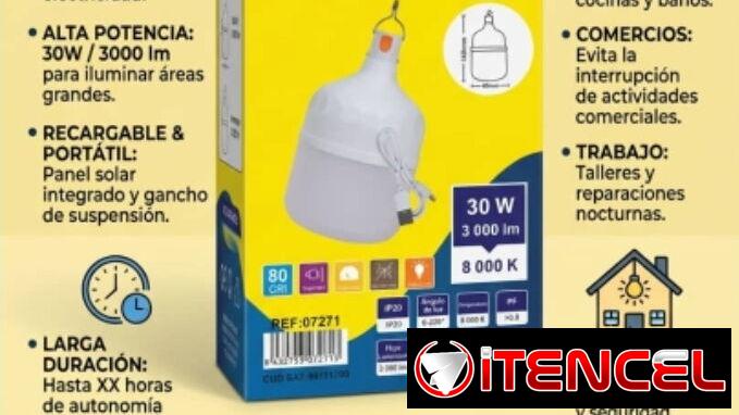 bombillas y lampara recargable