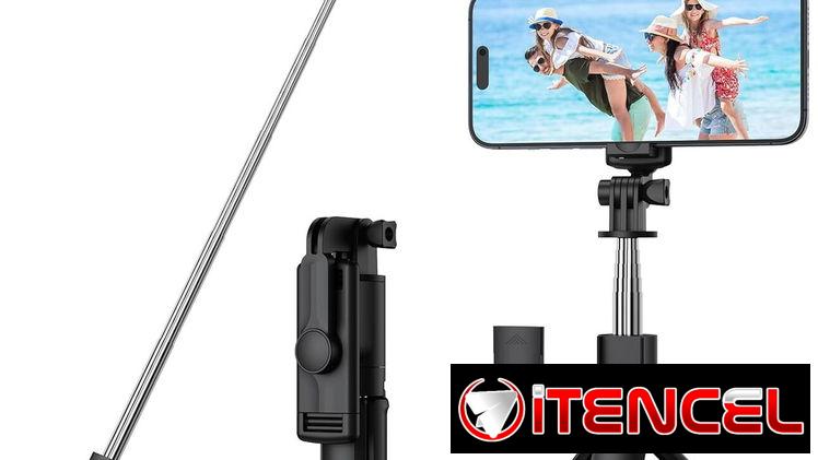 * Trípode y Selfie Stick 2 en 1 con Control Remoto Bluetooth marca Aourxi
