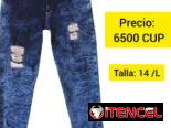 SE VENDE JEAN ELASTIZADO (PITUSA) DE MUJER PRECIO: 6500 CUP