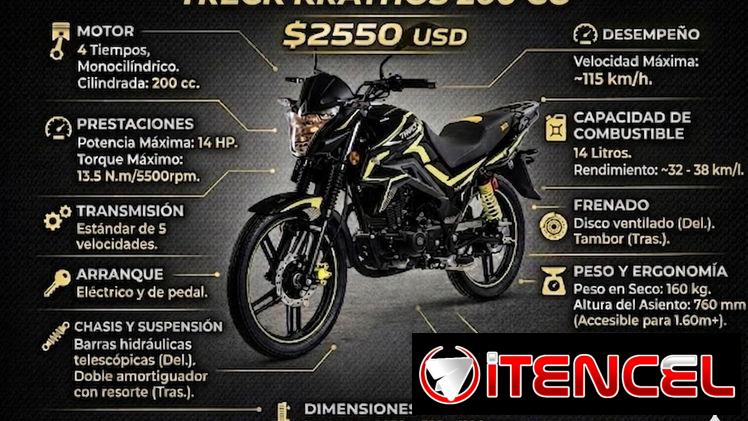 MOTOR KRATHOS 200 CC, ENTREGA DE PROPIEDAD Y GARANTÍA, VARIEDAD DE MOTOS DE COMBUSTIÓN, ETC