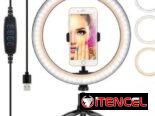 * Ring Light LED de 10 pulgadas con soporte para teléfono y trípode