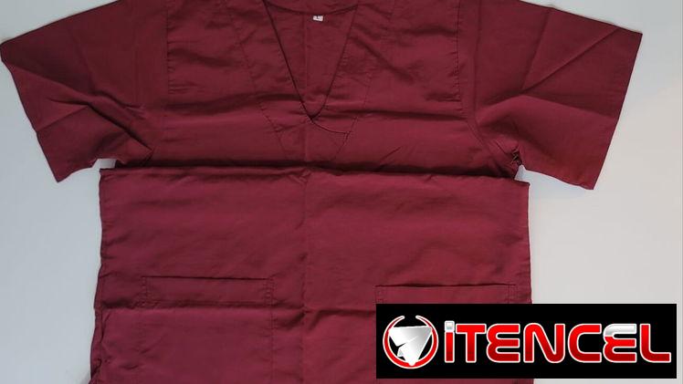 UNIFORME MEDICO TALLA L ROJO VINO