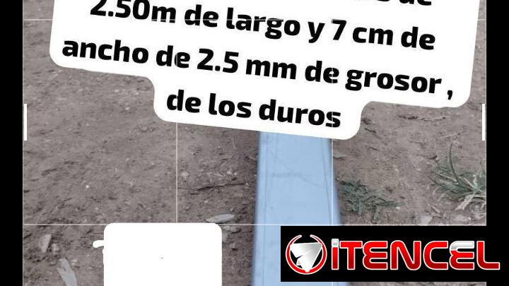 Purles de galvanizados de 2.50 de largo x 7 cm de ancho y 2.5 mm de grosor maxima calidad