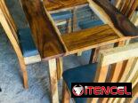 JUEGOS DE COMEDORES DE MADERA (ALGARROBO)