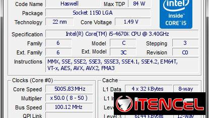 Microprocesador Intel.. i5 4670K…  4ta generación