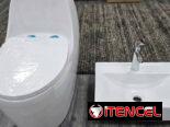 🍁Juegos de baño ‼️ Taza monolitica con sus herrajes y lavamanos con su pila incluida