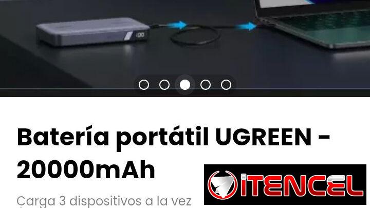 Batería portátil UGREEN – 20000mAh. Modelo: UGREEN 100W