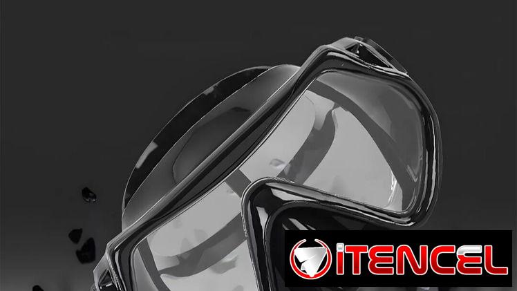Máscaras de bucear un vidrio panorámico y Snorkel