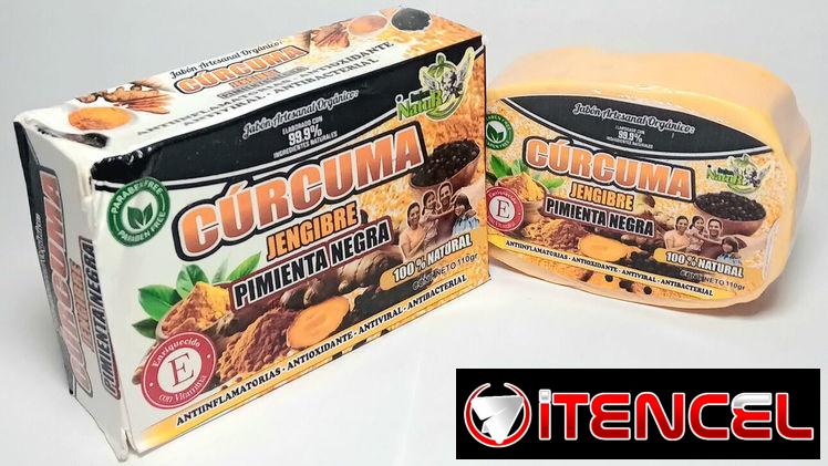 Jabón con Cúrcuma con Jengibre y Pimienta negra