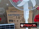 Ventilador Recargable 18 pulgadas Daytron control Remoto, Bombillo Led y panel Solar precio $95 USD Transporte Gratis