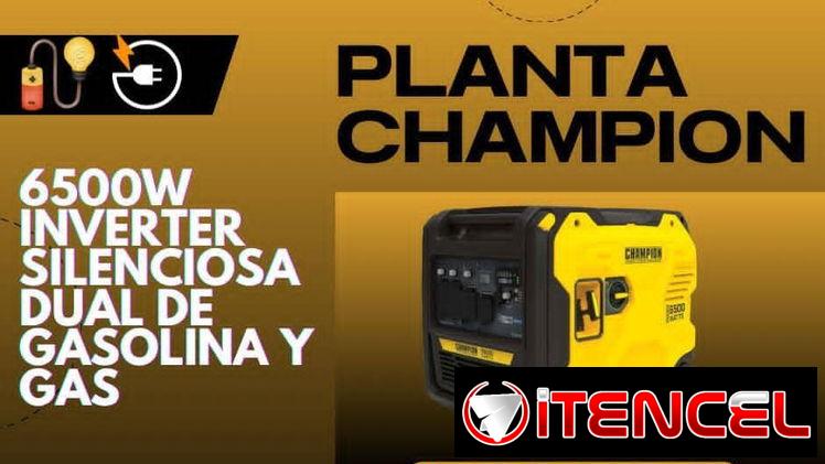 ✨PLANTA CHAMPION 6500W INVERTER SILENCIOSA DUAL FUEL GASOLINA Y GAS ENCENDIDO POR YOYO PRECIO 👉🏻 1150 USD