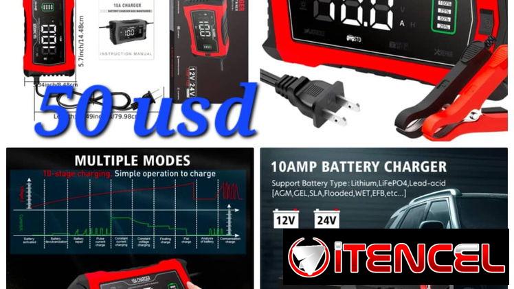 Cargadores inteligentes son compatibles con baterías de 12V y 24V, y soportan tecnologías como Plomo-Ácido, Calcio, Gel,